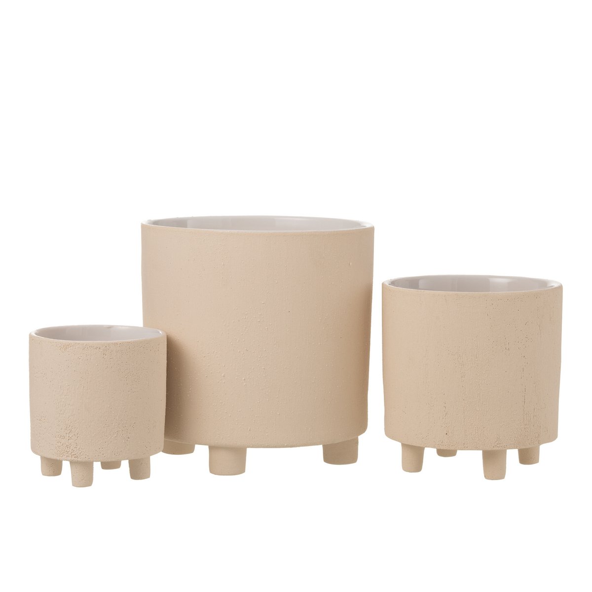 J-Line - Bloempot Zand - Keramiek - Beige - Large - Ø26.00cm