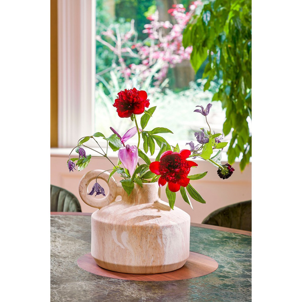 Mica Dekorationen – Trentino Vase – L32 x B28 x H27 cm – Keramik – Beige