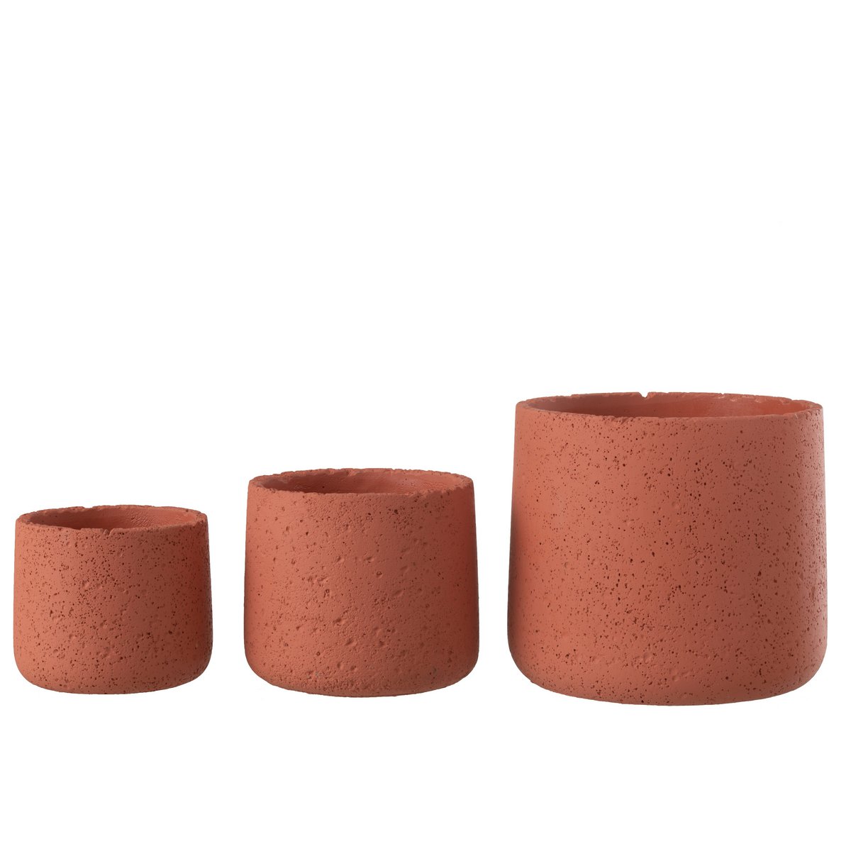 J-Line - Bloempot Potine - Cement - Teracotta - Groot - Ø19,00cm