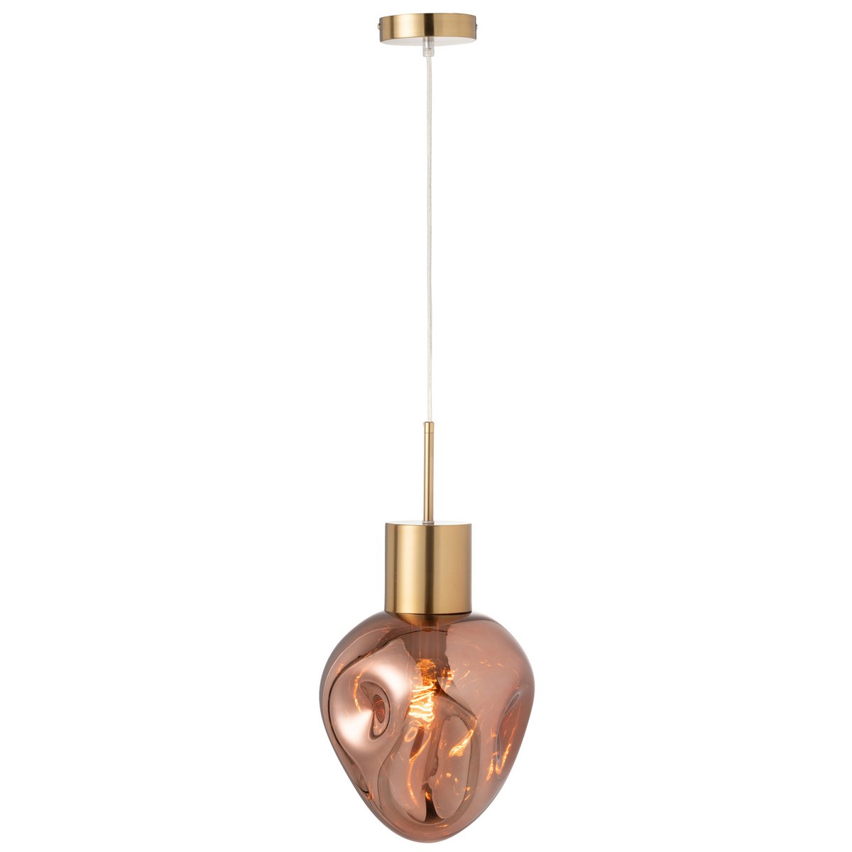 J-Line - Hanglamp Goud Metaal/Glas Koper