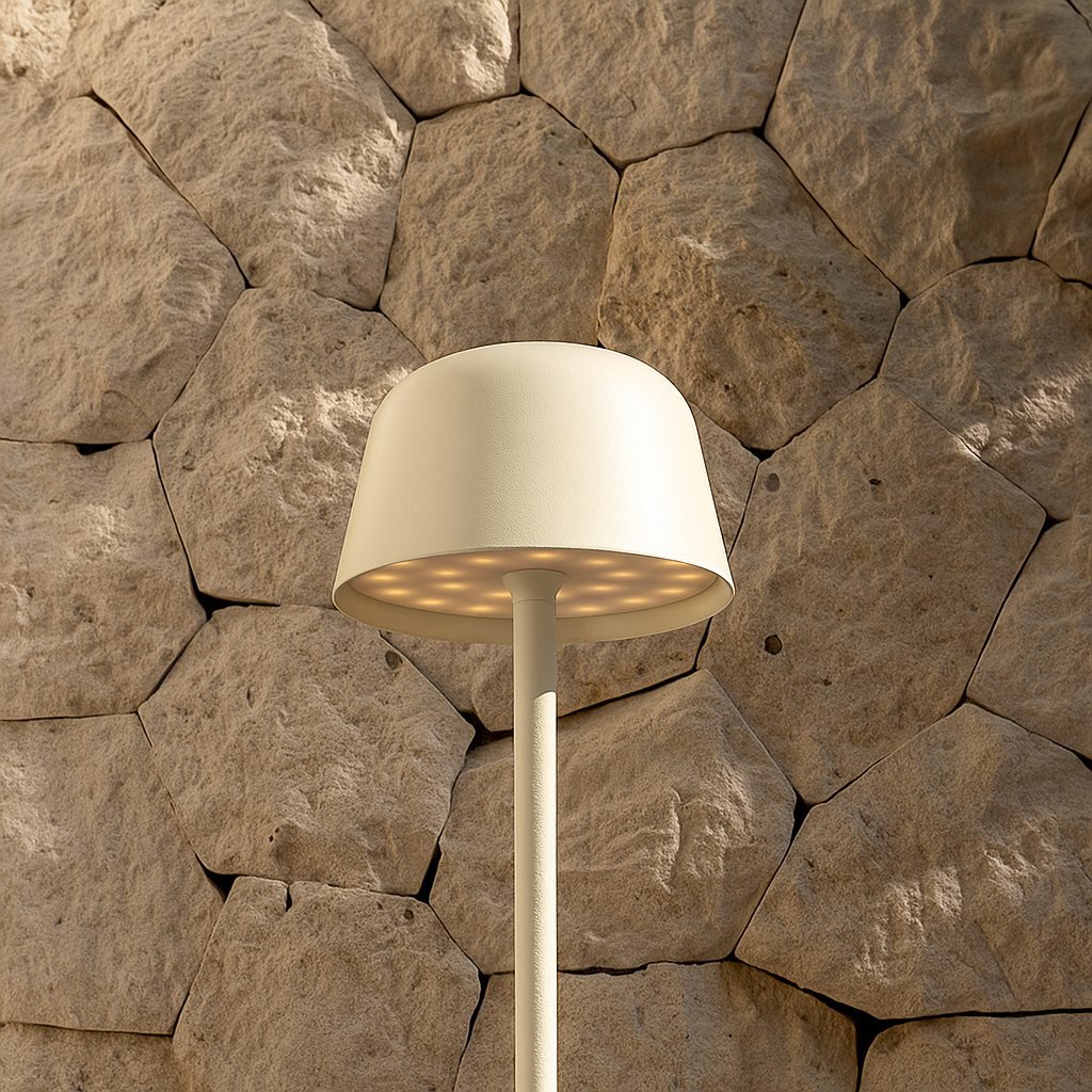 Tavellio-Amsterdam - Anton vanille oplaadbare tafellamp | Stijlvolle en draadloze verlichting