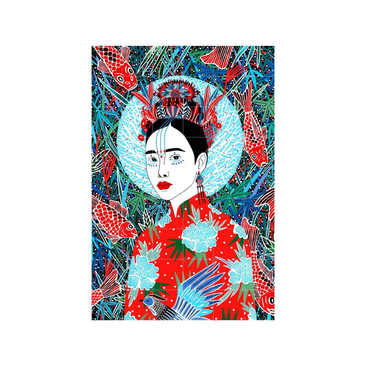 IXXI - Japan Wall art - Poster - Wanddecoratie - L - white