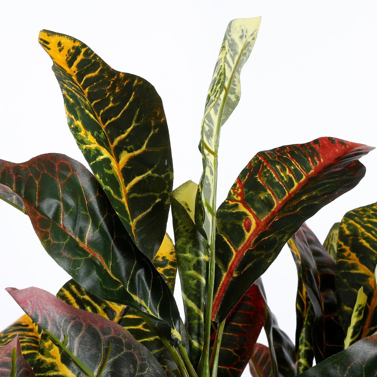 Mica Decorations - Croton Kunstplant in Bloempot Stan - H73 x Ø40 cm - Bont