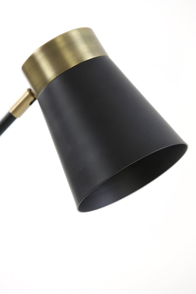 Light & Living - Bureaulamp 'Braja' (Matzwart & Antique Bronze)