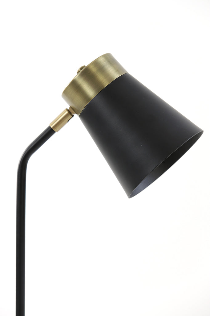 Light & Living - Bureaulamp 'Braja' (Matzwart & Antique Bronze)