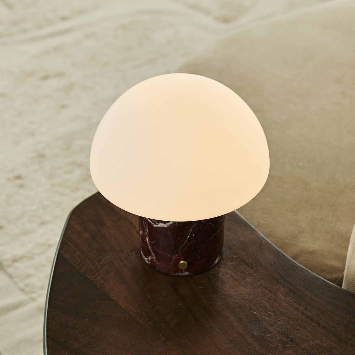 Tavellio-Amsterdam - Maris Red / Rosso Levanto - Classic Marmeren oplaadbare tafellamp met 3 lichte kleuren en dimfunctie