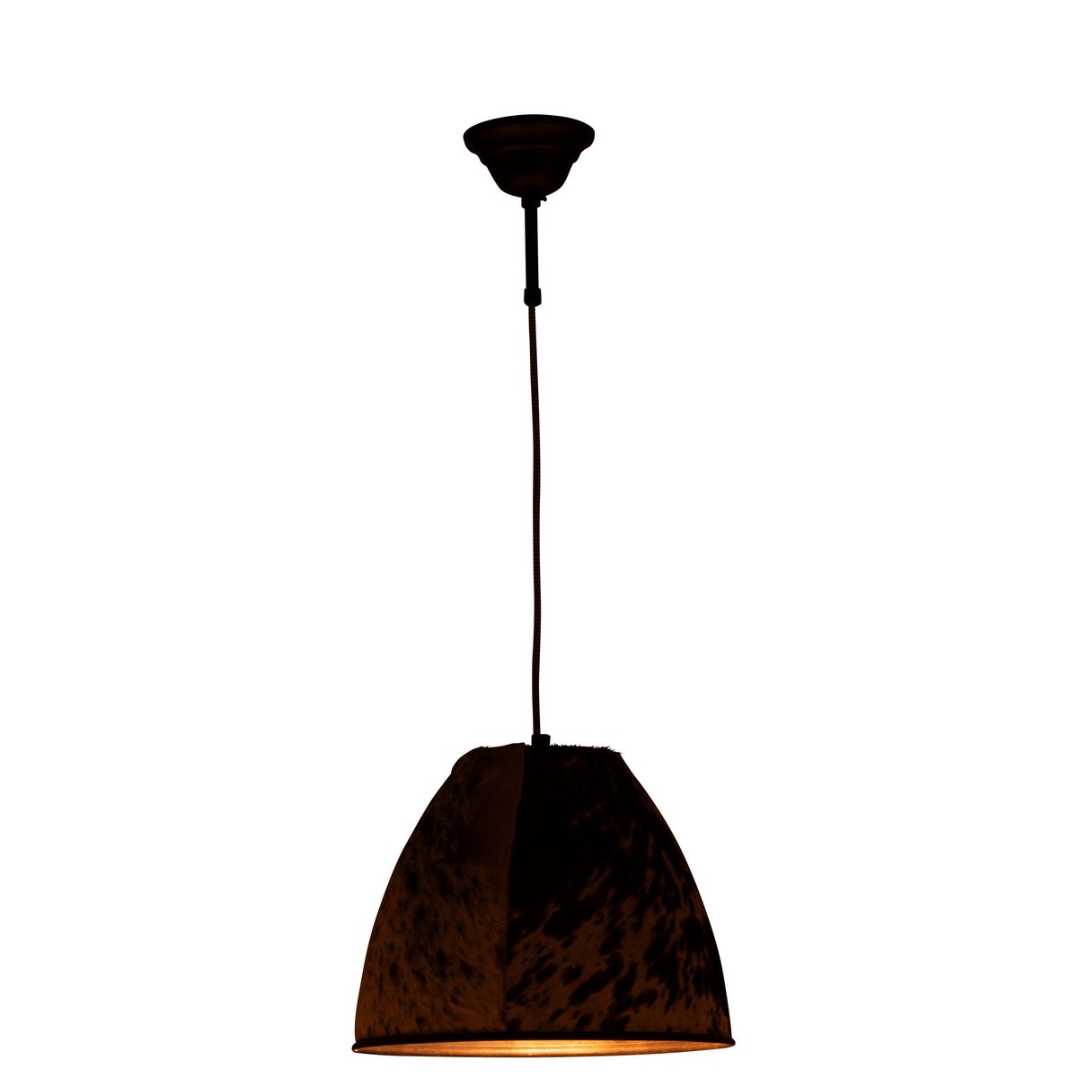 J-Line - Hanglamp Koe Bont/Metaal Zwart/Wit