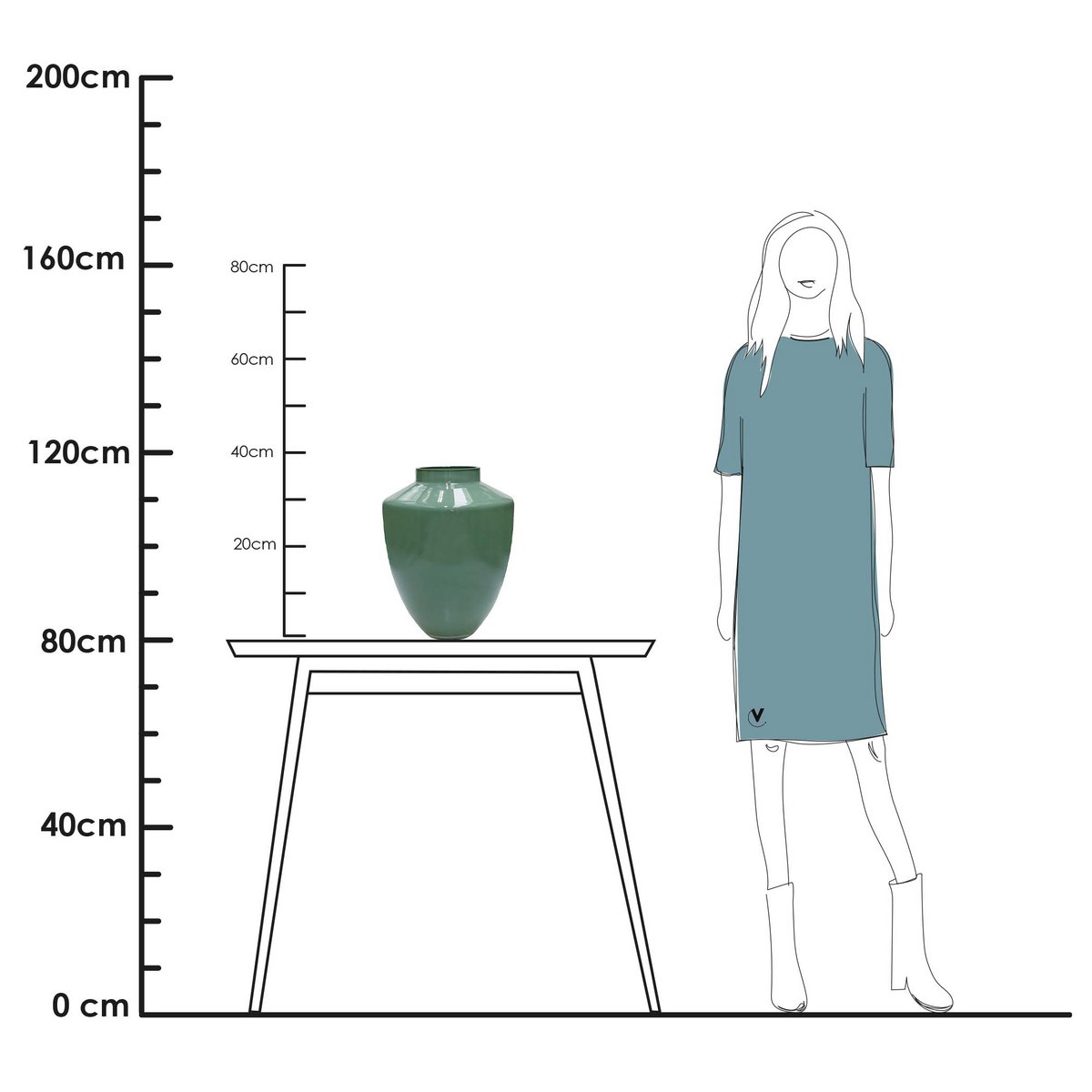 Vase the World - Vaas - Tugela pastel green