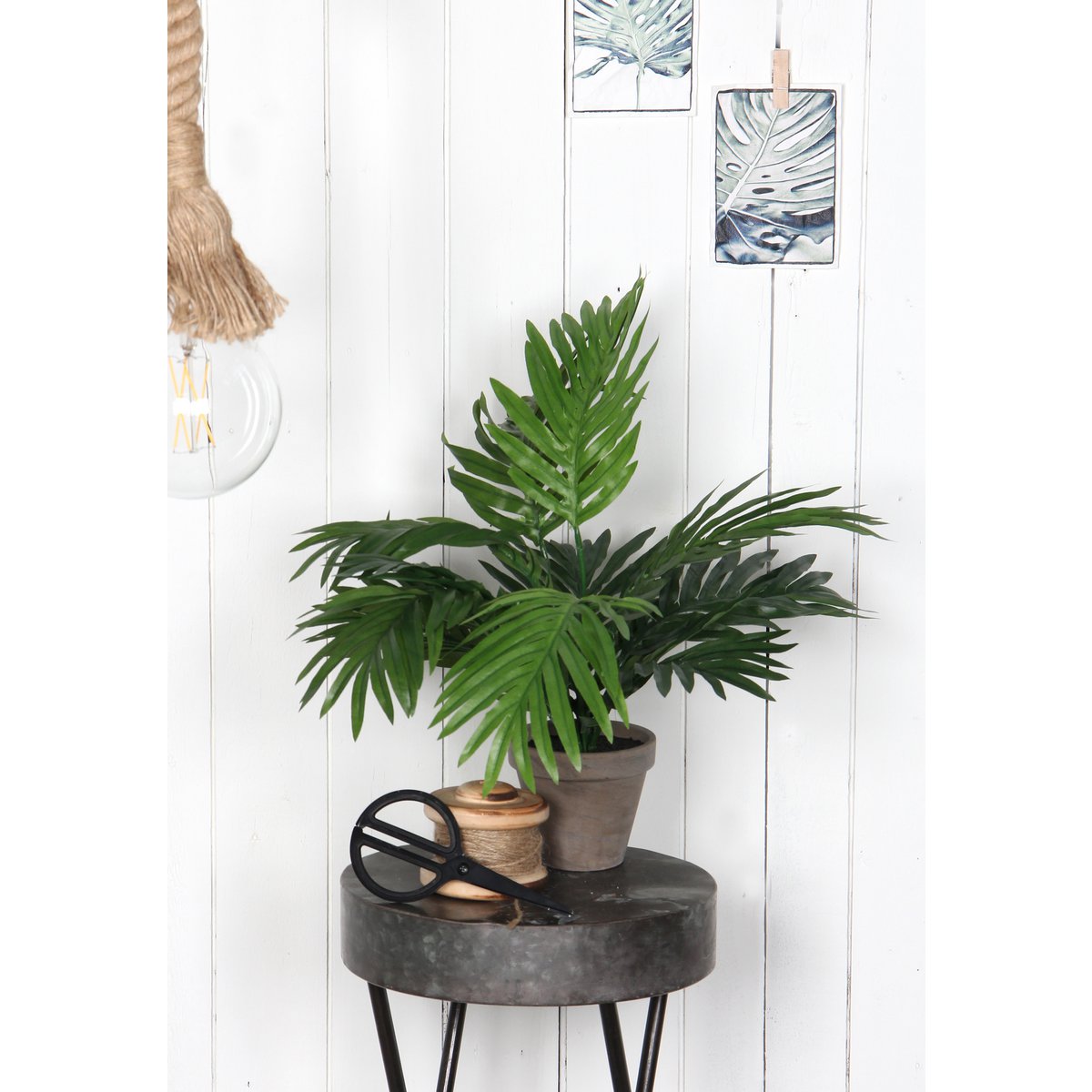 Mica Decorations - Areca Palm Kunstplant in Bloempot Stan - H45 x Ø60 cm - Groen