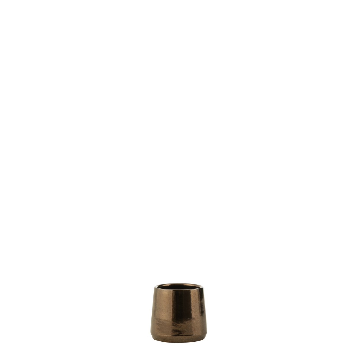 J-Line - Bloempot Rond Terra Blinkend Goud Extra Small