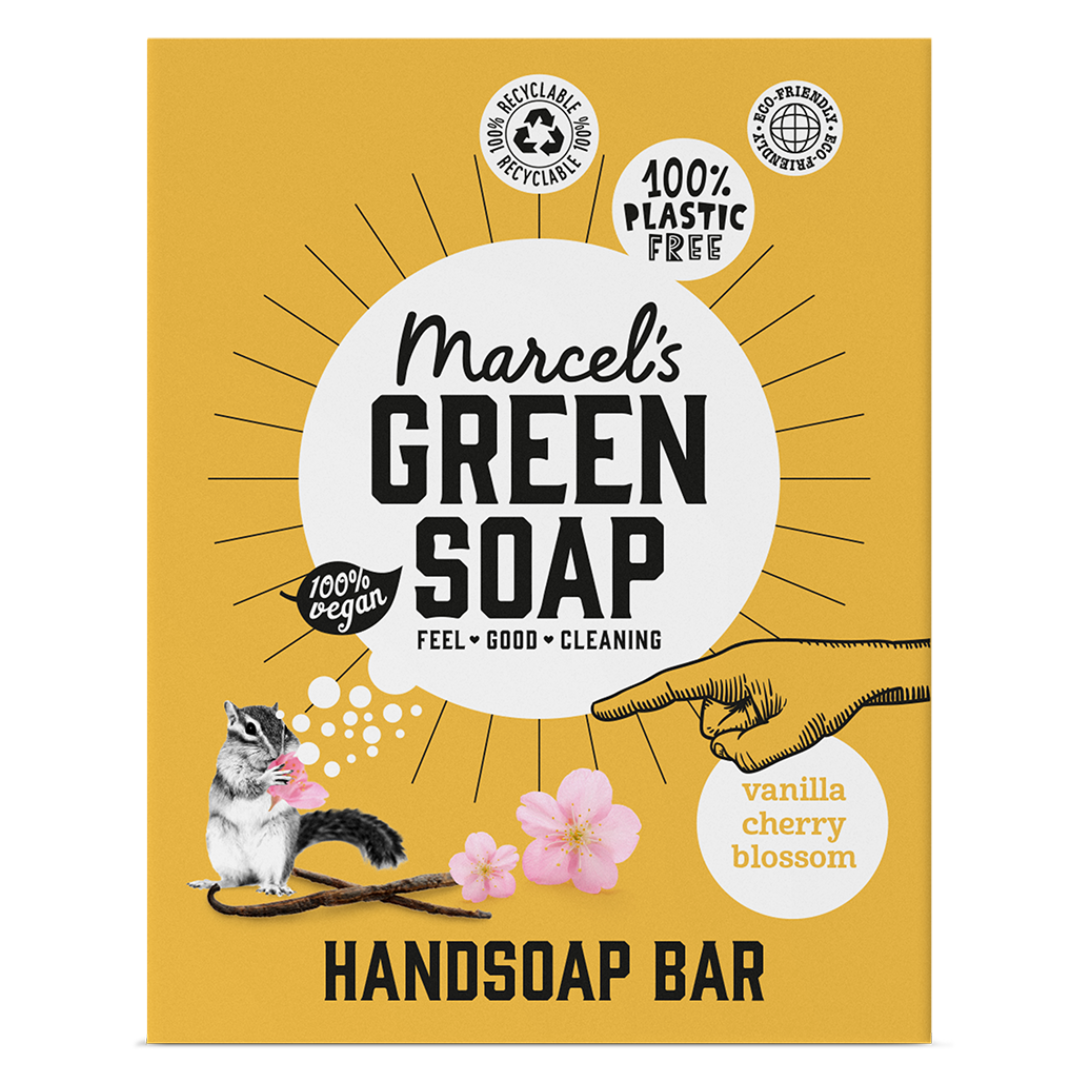 Marcel's Green Soap Handzeep Bar Vanille & Kersenbloesem