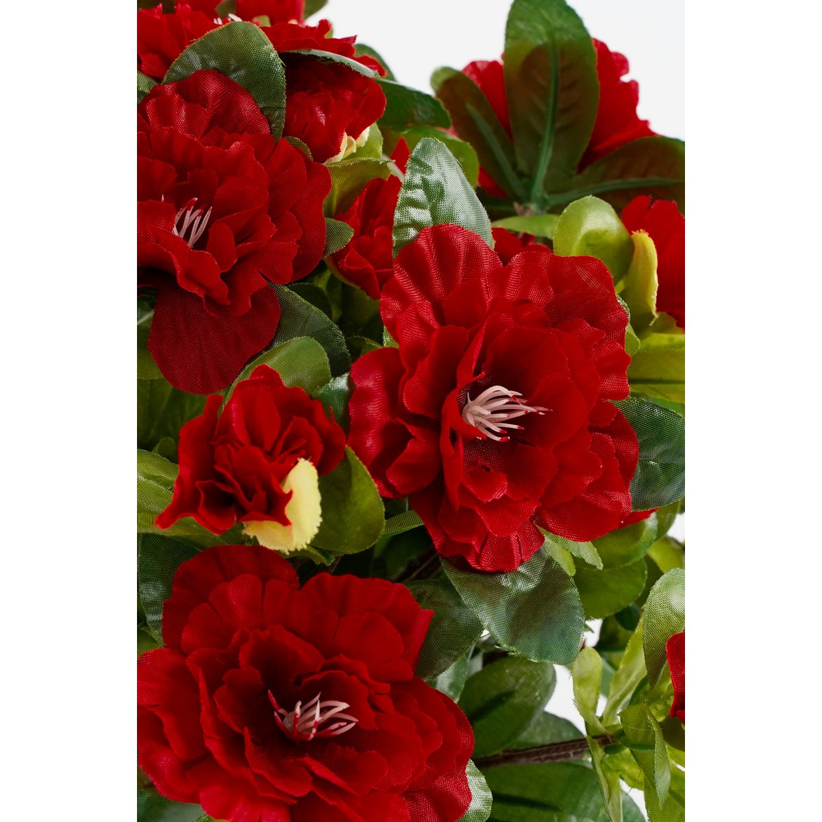 Mica Decorations - Azalea Kunstplant in Bloempot Stan - H31 x Ø26 cm - Rood