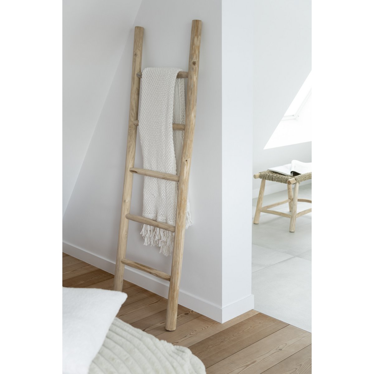 J-Line - Ladder Teak - Hout - Naturel