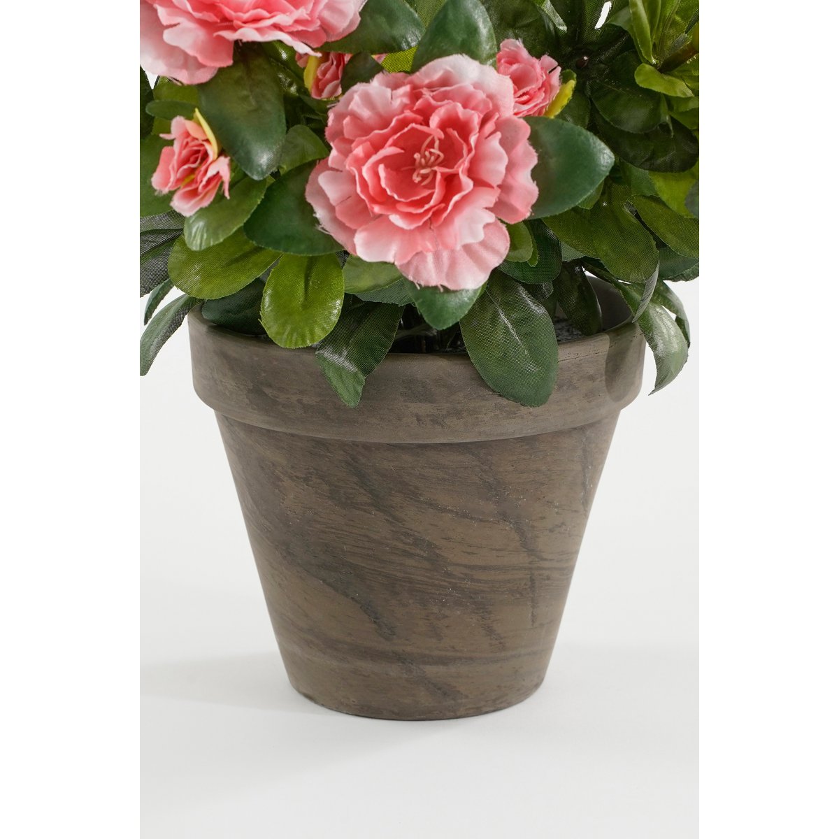 Mica Decorations - Azalea Kunstplant in Bloempot Stan - H31 x Ø26 cm - Perzik