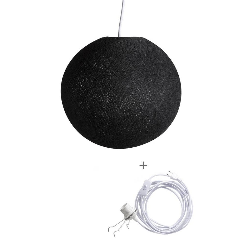 Cotton Ball Lights - Wandering Lamp - Black - 41 cm (XL)