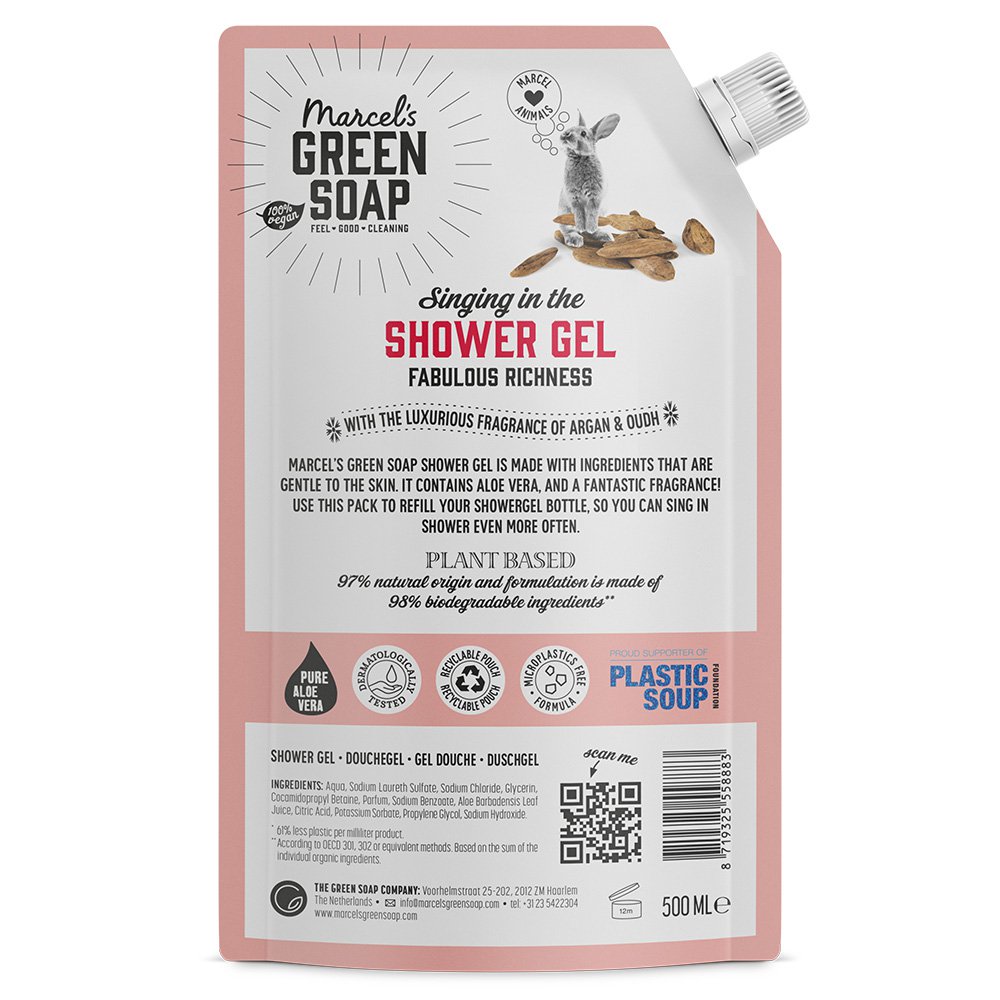 Marcel's Green Soap Showergel Navul Stazak Argan & Oudh