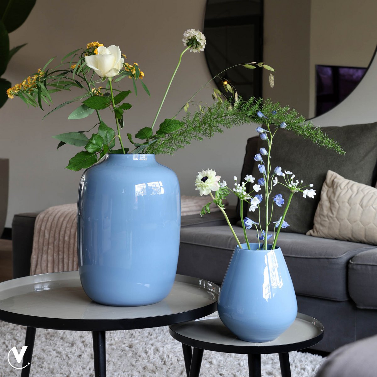 Vase the World - Vaas - Artic Light Blue -Grey