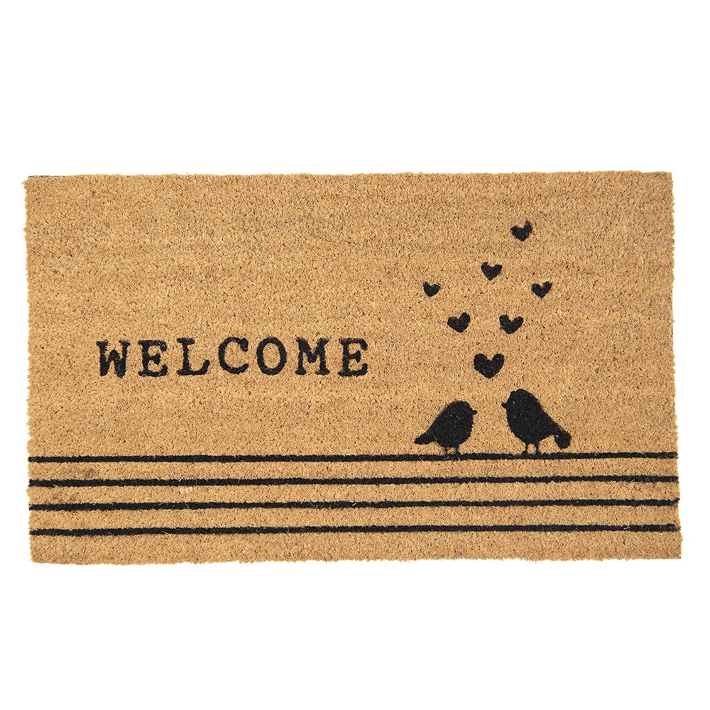 Clayre & Eef - Deurmat 'Welcome Bird' (Binnen, 75x45cm)