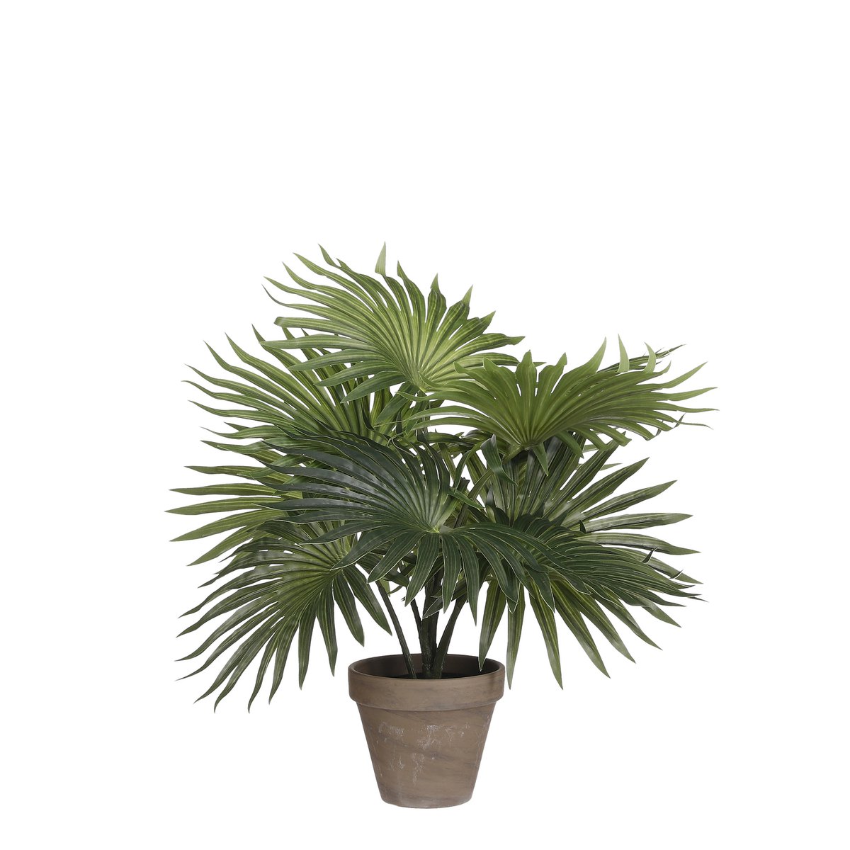 Mica Decorations - Palm Kunstplant in Bloempot Stan - H40 x Ø35 cm - Groen