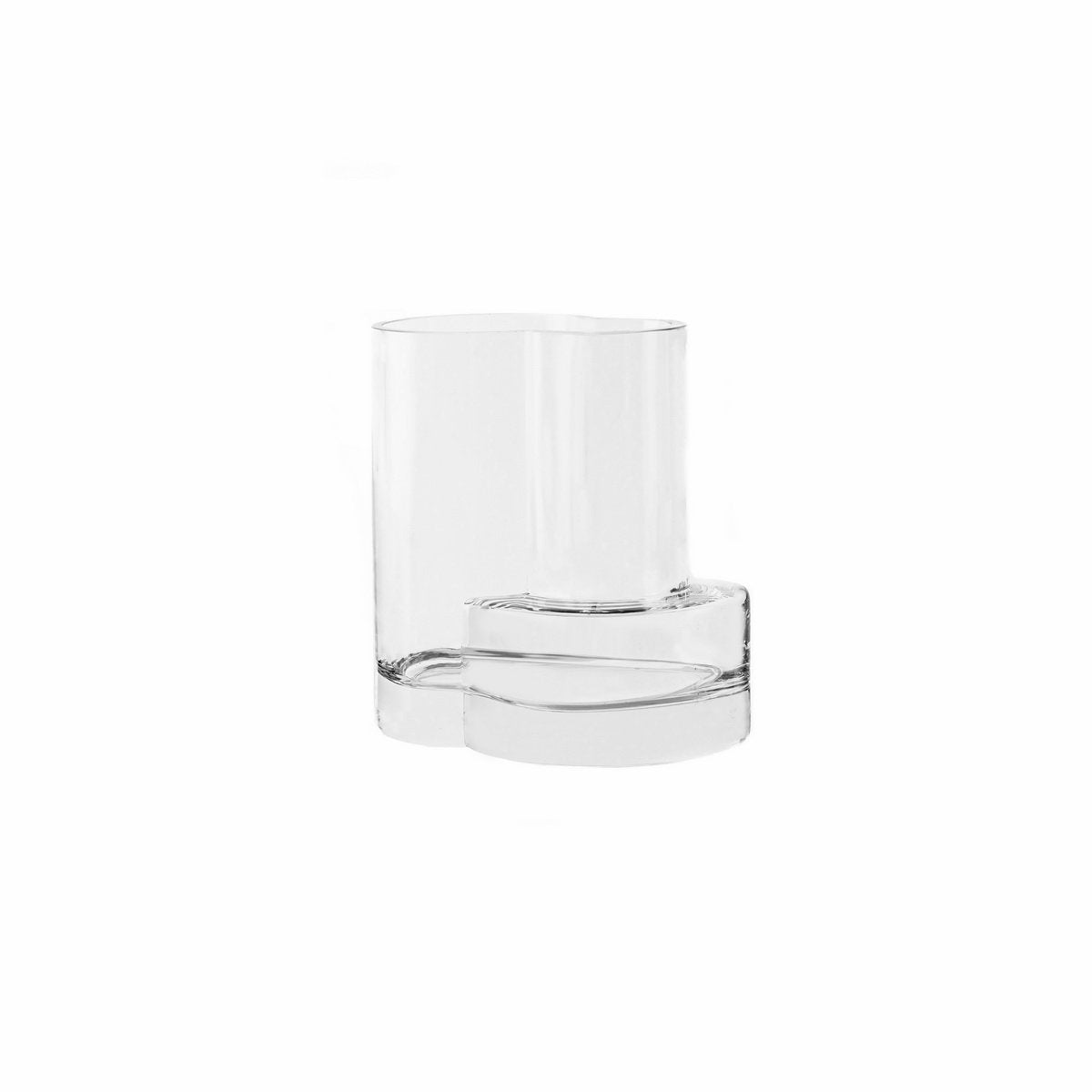 Element Accessories - Glazen vaas van top innovatief design met constructivistische touch, FUSION 20 helder glas