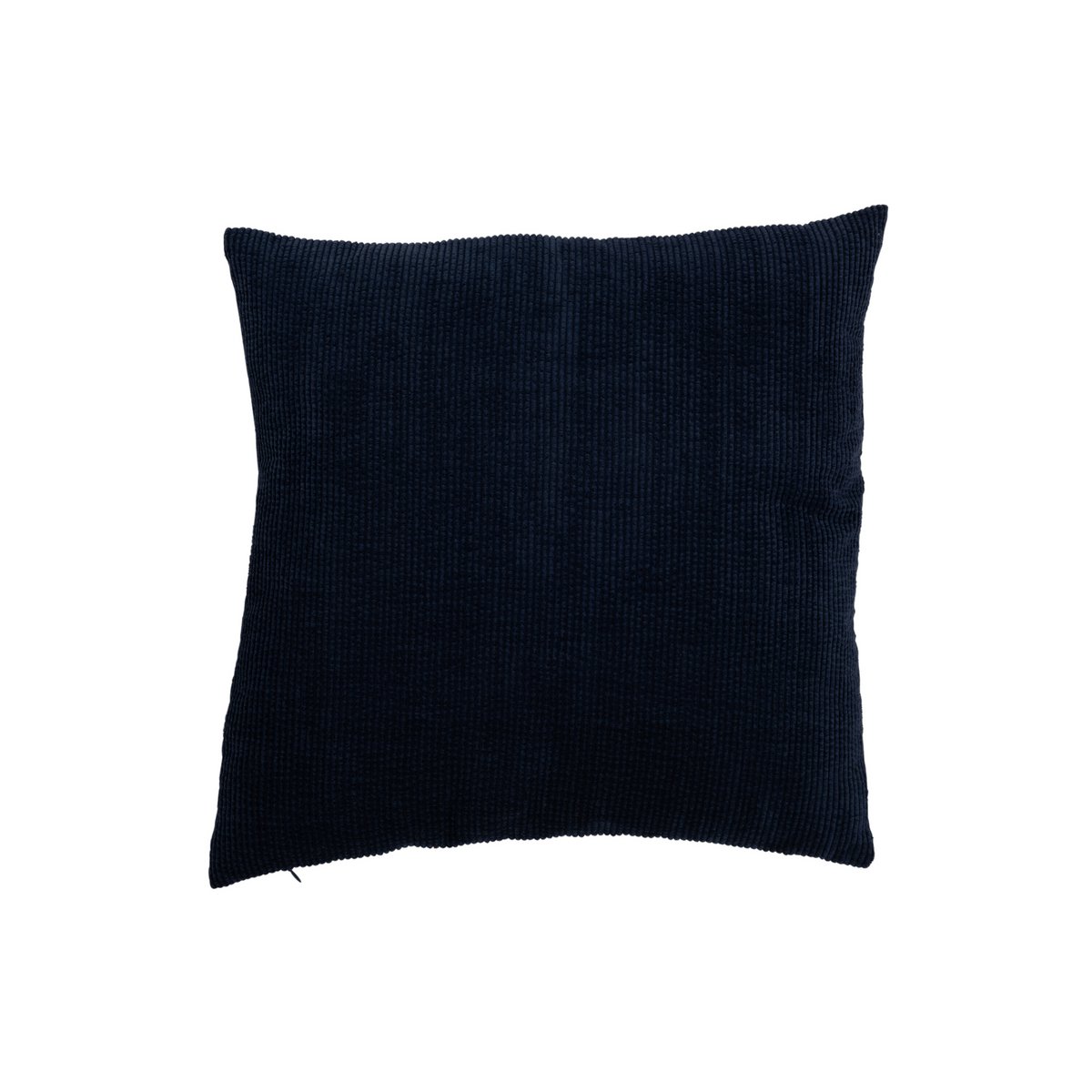 J-Line - Kussen Rib Vierkant Velvet  - Fluweel - Blauw