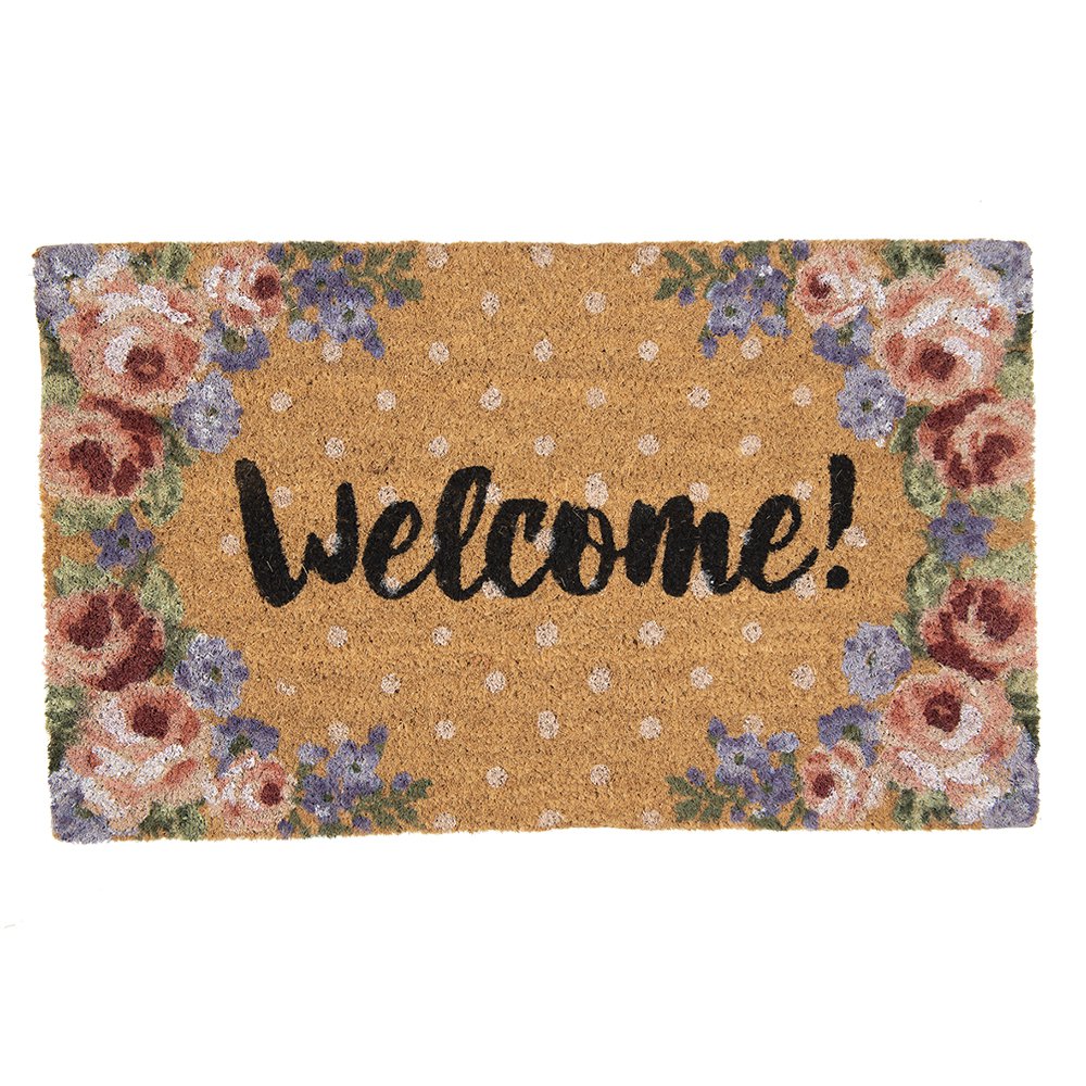 Clayre & Eef - Deurmat 'Welcome!' (Binnen, 75x45cm)