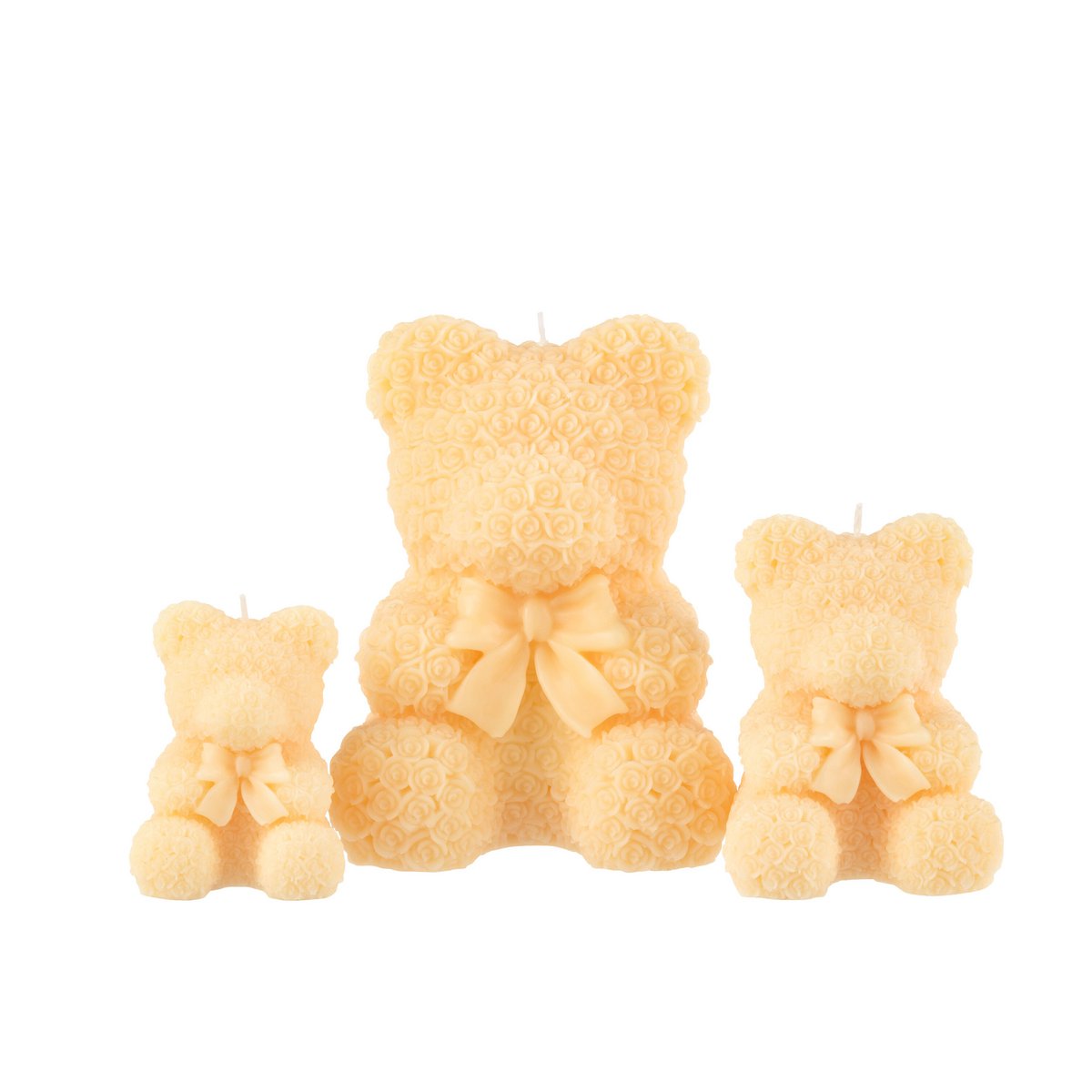 J-Line - Kaars Teddy Beer - Lichtgeel - L - 25U