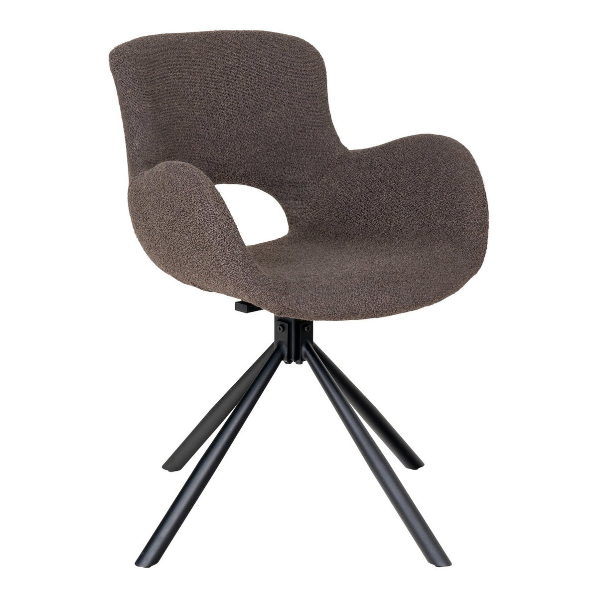 House Nordic - Amorim Dining Chair - Eetkamerstoel, in bouclé paddestoel met draaibare - Set van 2