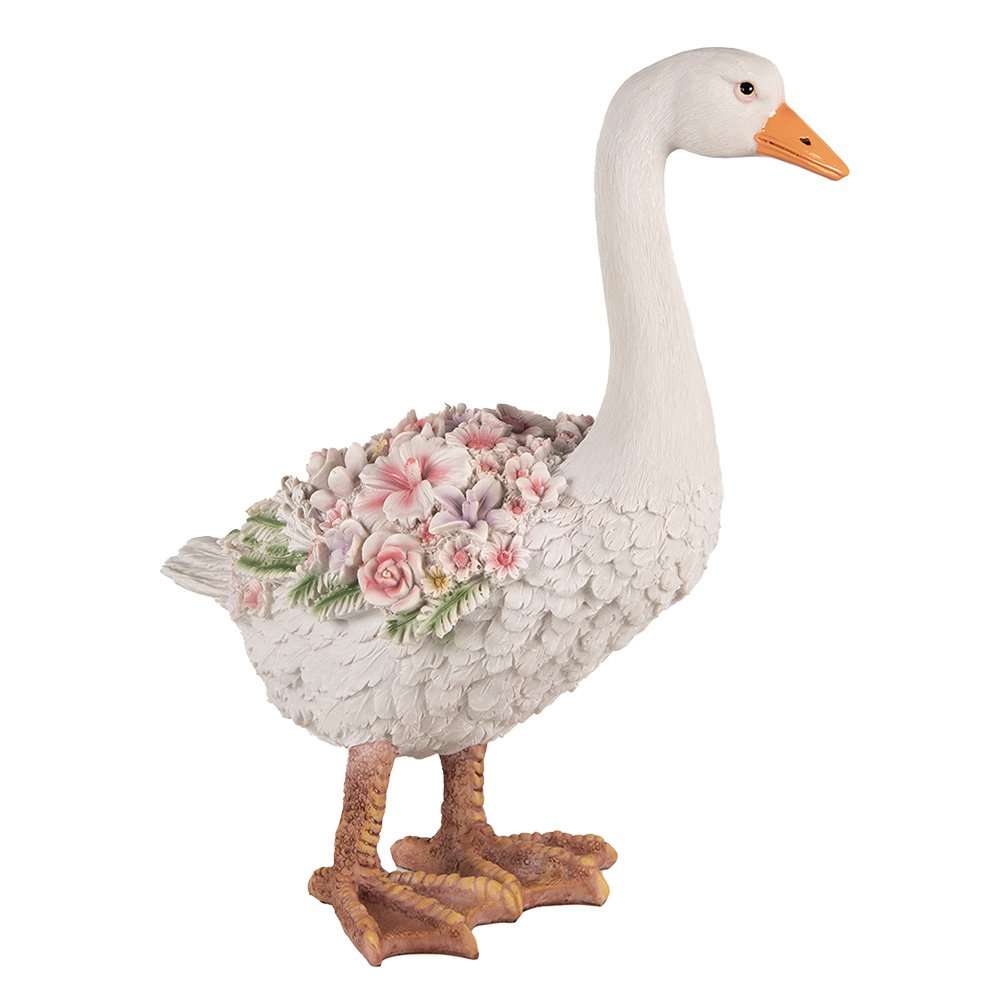 Clayre & Eef - Decoratief figuur 'Gans' (Roze, 45cm)