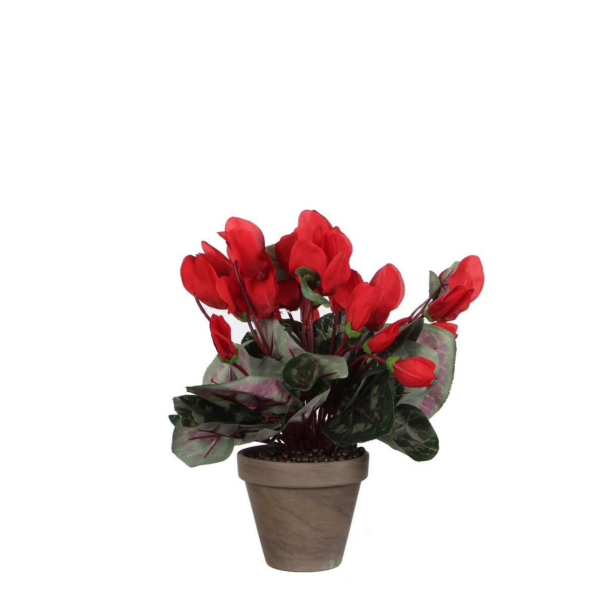 Mica Decorations - Cyclaam Kunstplant in Bloempot Stan - H30 x Ø30 cm - Rood