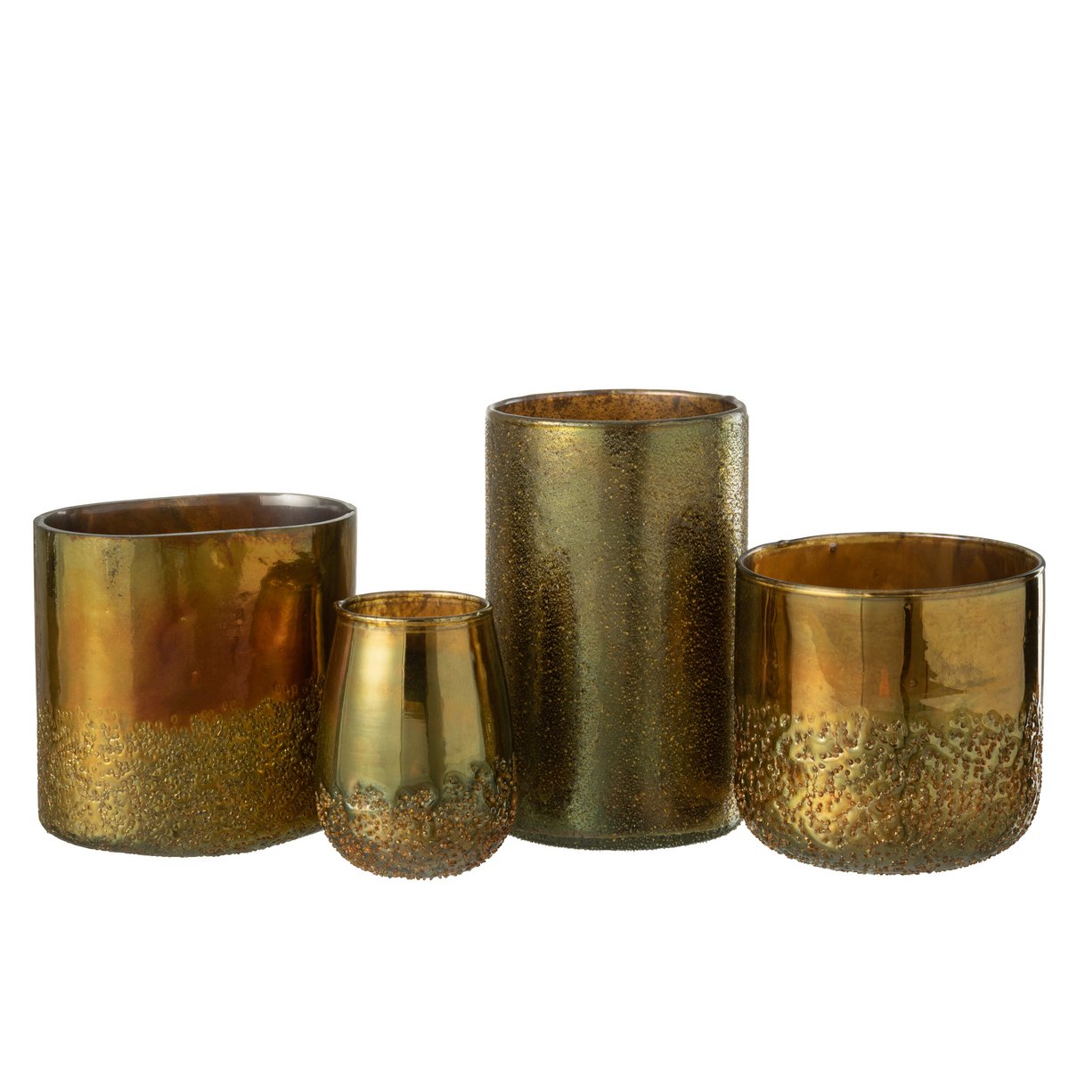 J-Line - Lantaarnspiegel - Glas - Goud - Extra Groot