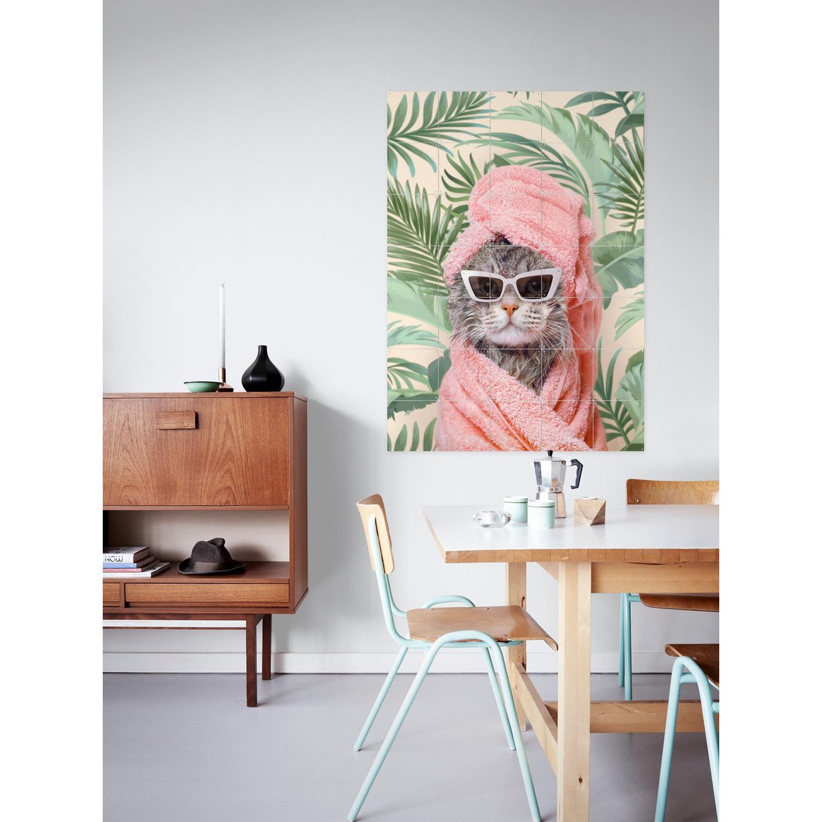 IXXI - Beverly Hills Cat - Muurkunst - Poster - Wanddecoratie - S - 80 x 120