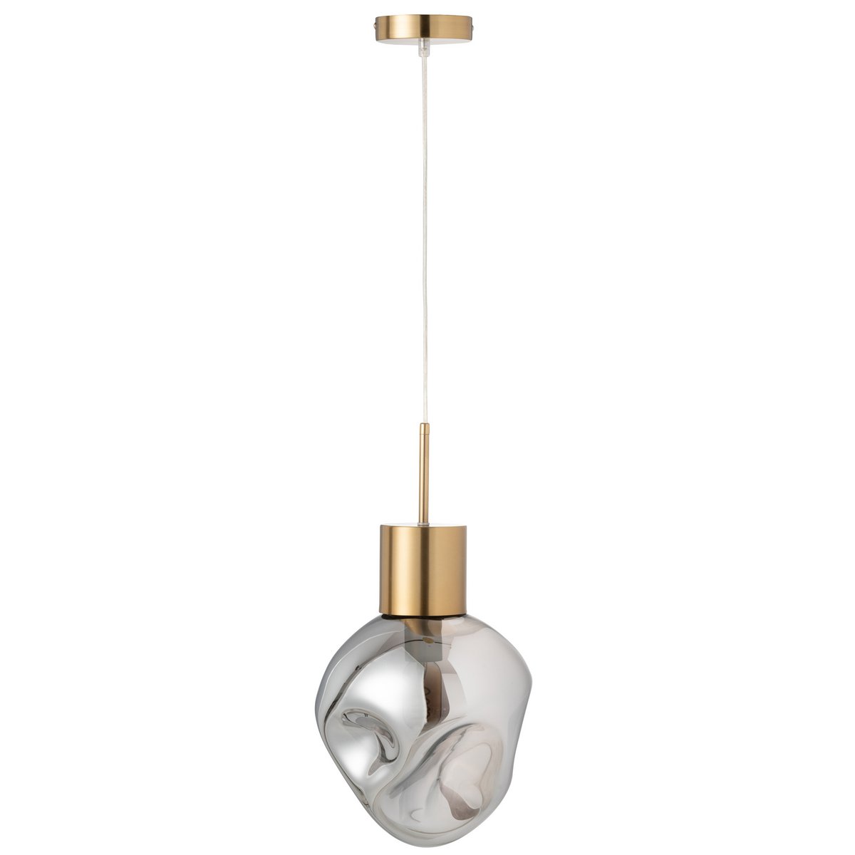 J-Line - Hanglamp Goud Metaal/Glas Grijs