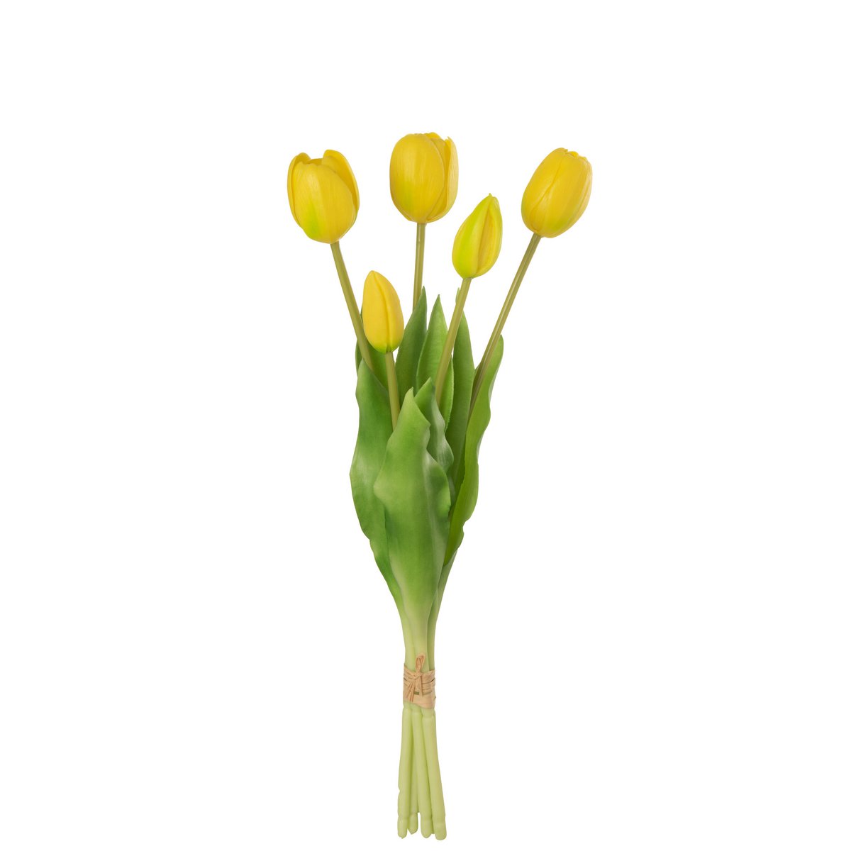 J-Line - Boeket Tulpen 5Stuks Pu Geel Medium