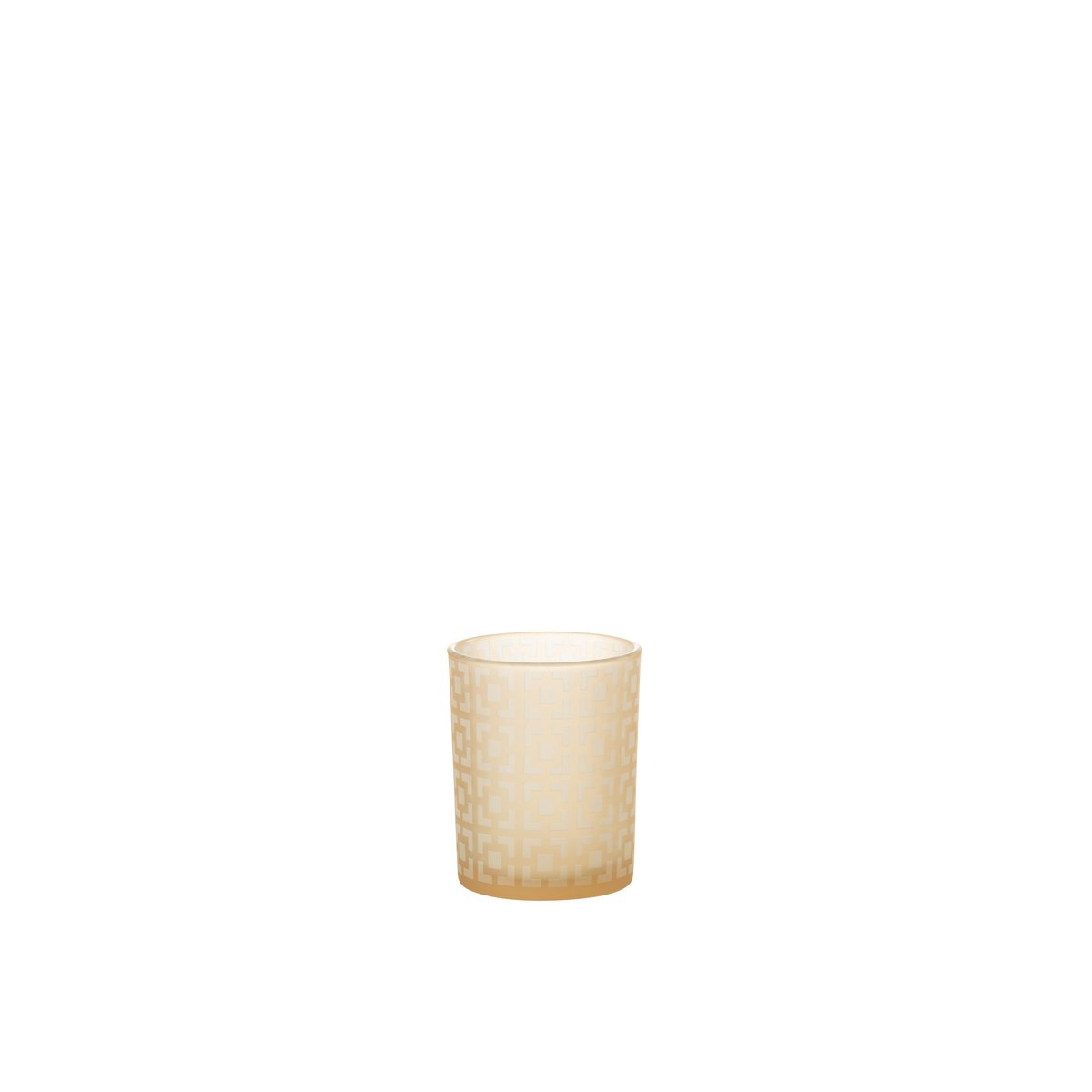 J-Line - Windlicht Vierkanten - Glas - Beige - Medium