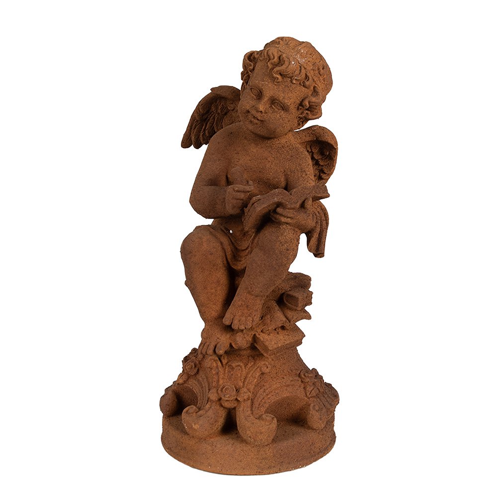 Clayre & Eef - Decoratie Beeld Bruin, Polyresin 16x16x36 cm