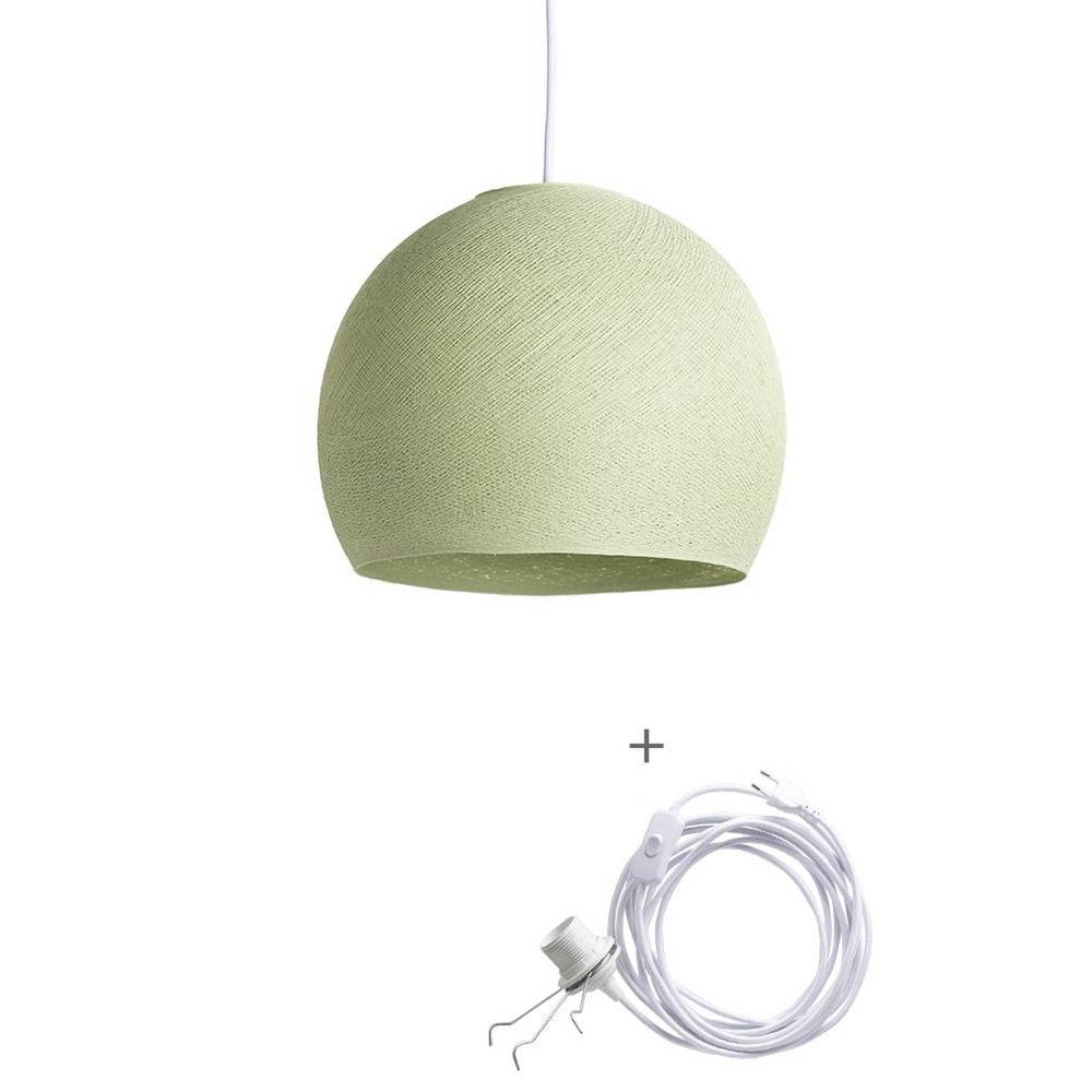 Cotton Ball Lights - Wandering Lamp Driekwart - Powder Green - 25 cm (S)