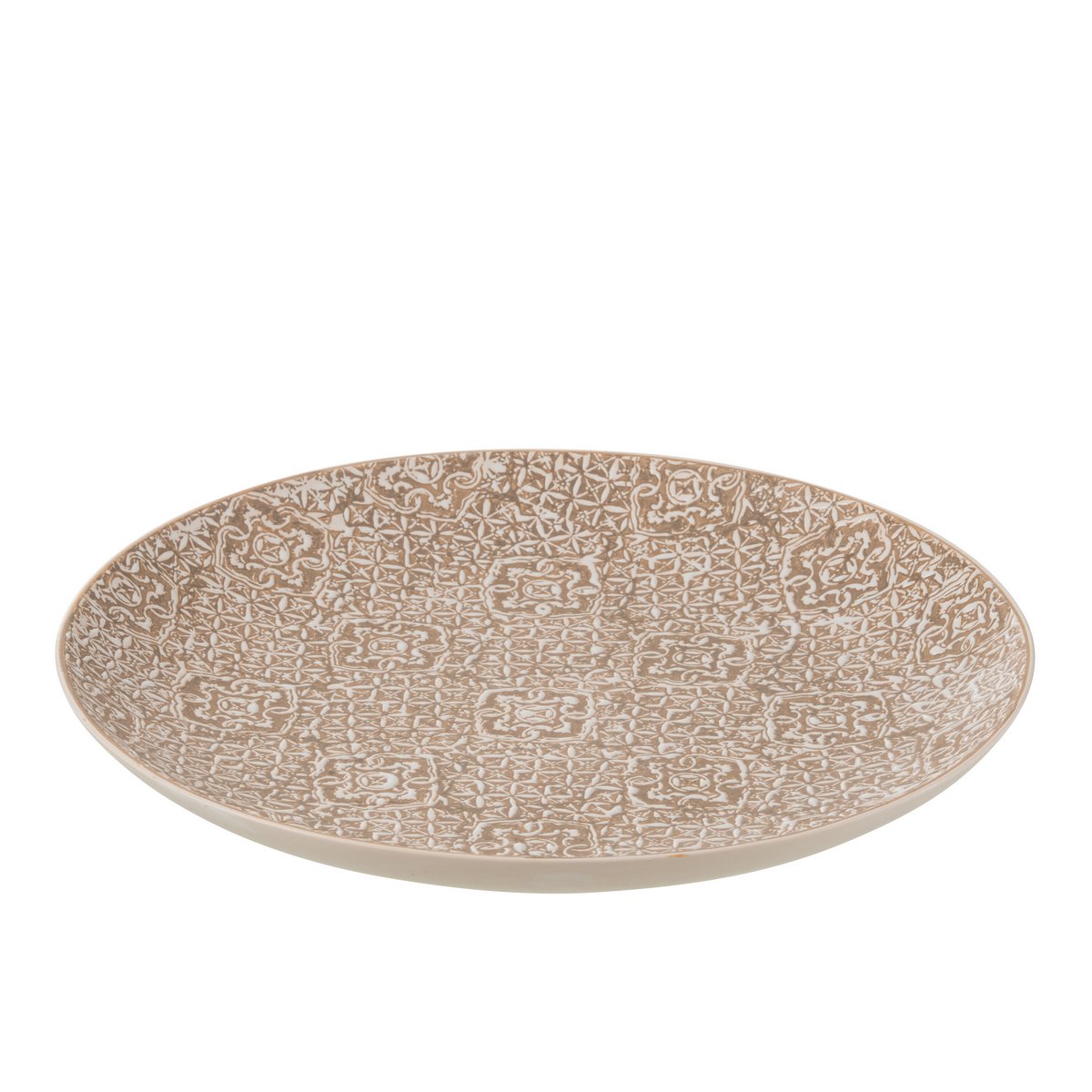 J-Line - Bord Decoratief Wabi Porselein Beige/Wit