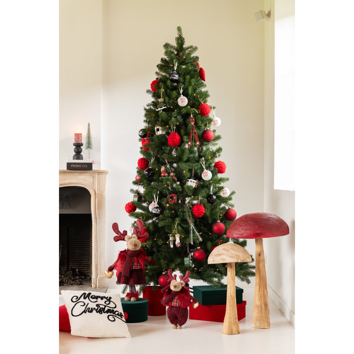 J-Line - Künstlicher Weihnachtsbaum mit Beleuchtung 'Silja' (126,5cm hoch)