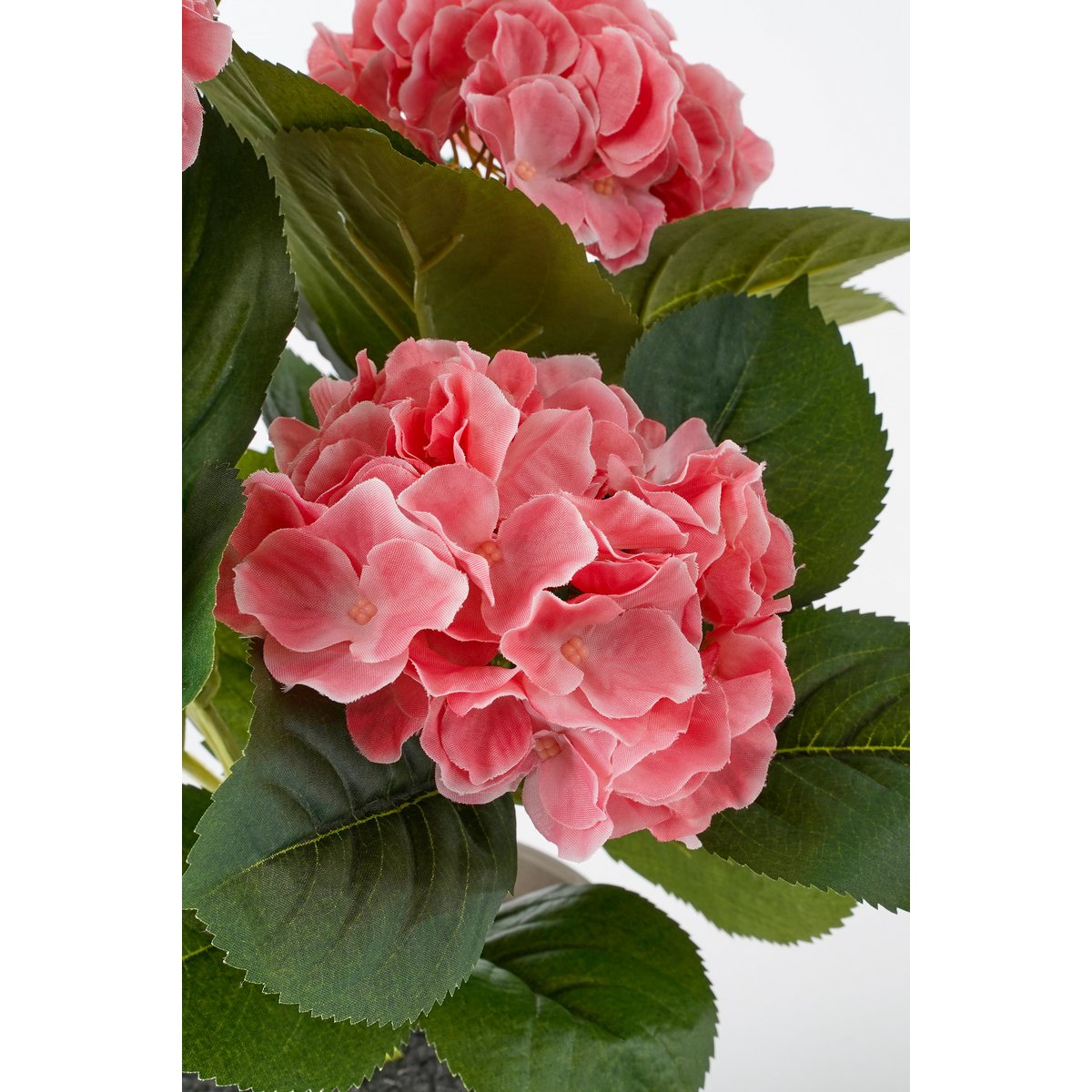 Mica Decorations - Hortensia Kunstplant in Bloempot Stan - H40 x Ø35 cm - Roze