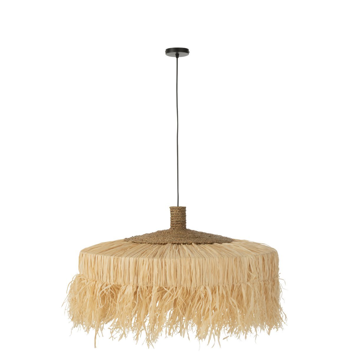 J-Line - Hanglamp 'Oliver' (Naturel, Jute)