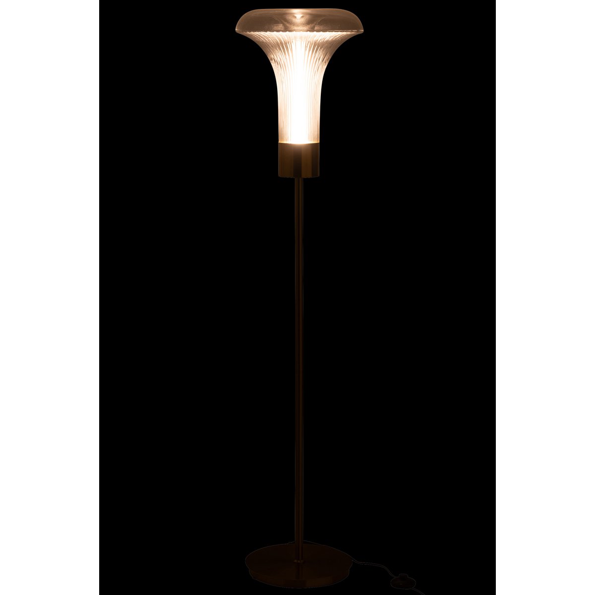 J-Line - Staanlamp LED Goud Metaal Transparant