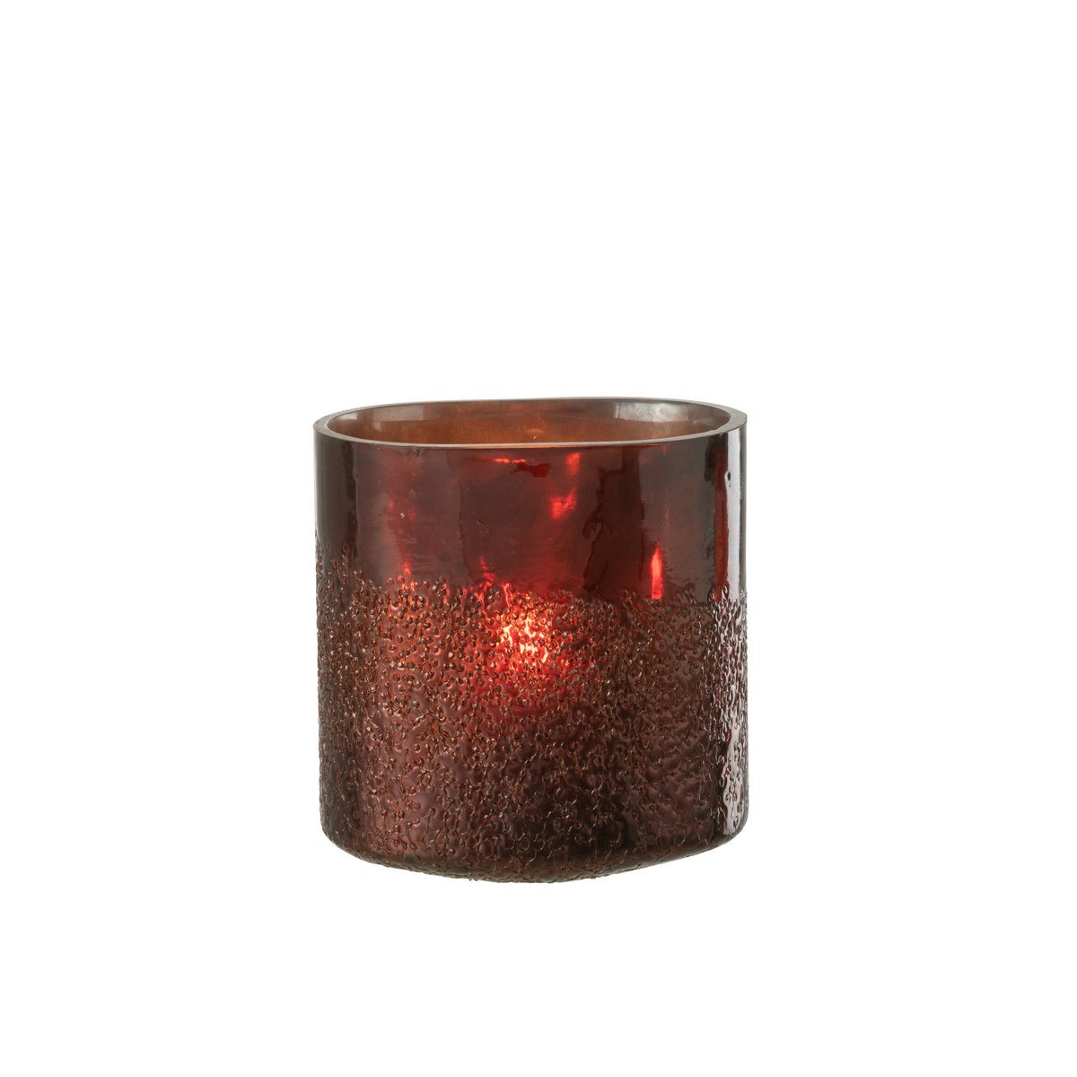 J-Line - Lantaarnspiegel - Glas - Koper/Rood - Extra Groot