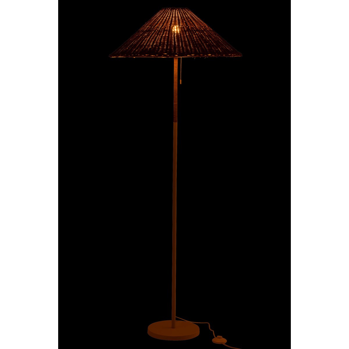 J-Line - Staande lamp 'Porter' (Wit, Naturel)