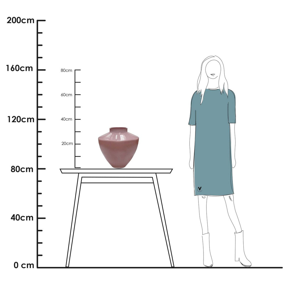 Vase the World - Vaas - Kagera pastel pink