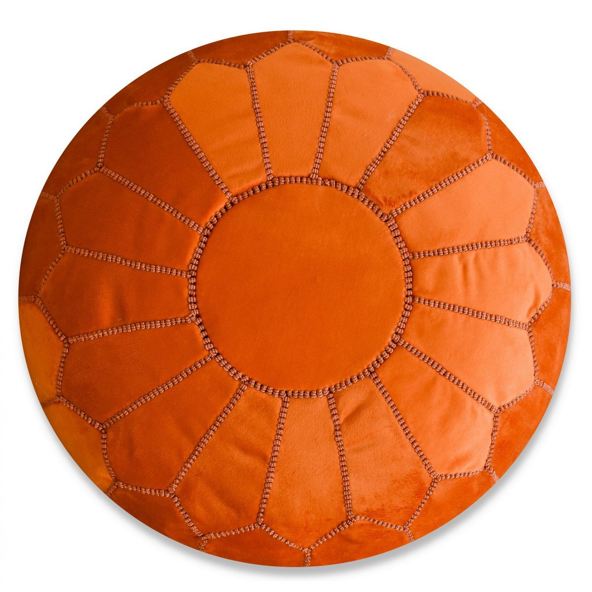 Poufs & Pillows - Fluwelen poef - oranje