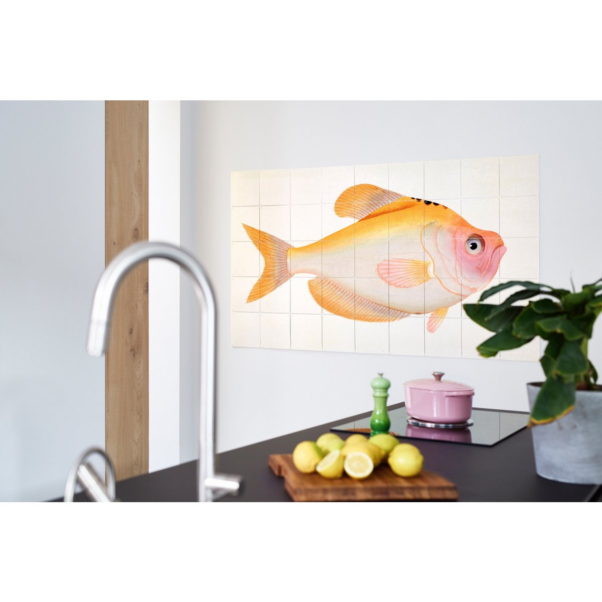 IXXI - Yellow Fish Wall art - Poster - Wanddecoratie - S - yellow