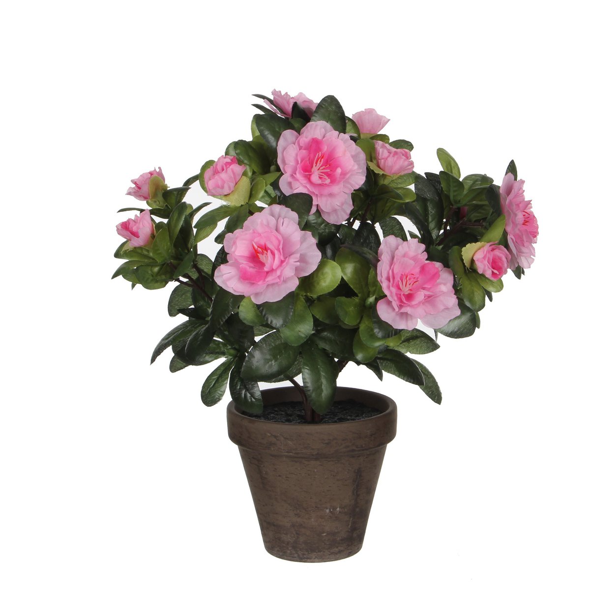 Mica Decorations - Azalea Kunstplant in Bloempot Stan - H27 x Ø20 cm - Roze