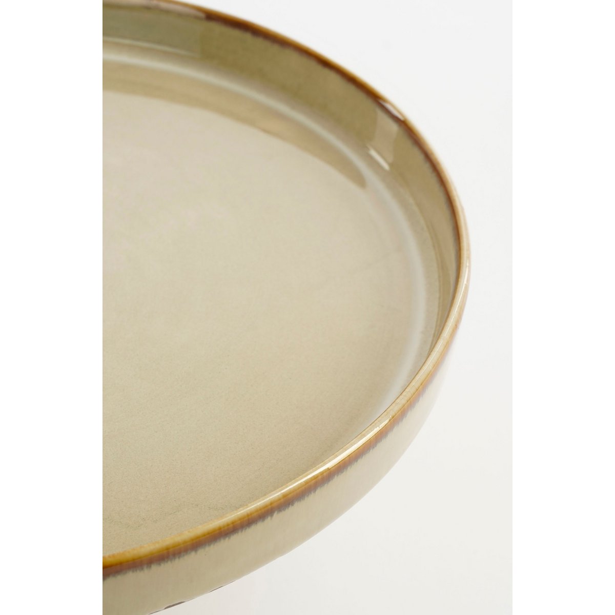 Mica Decorations - Racco Taartplateau - H11 x Ø28 cm - Steengoed - Beige