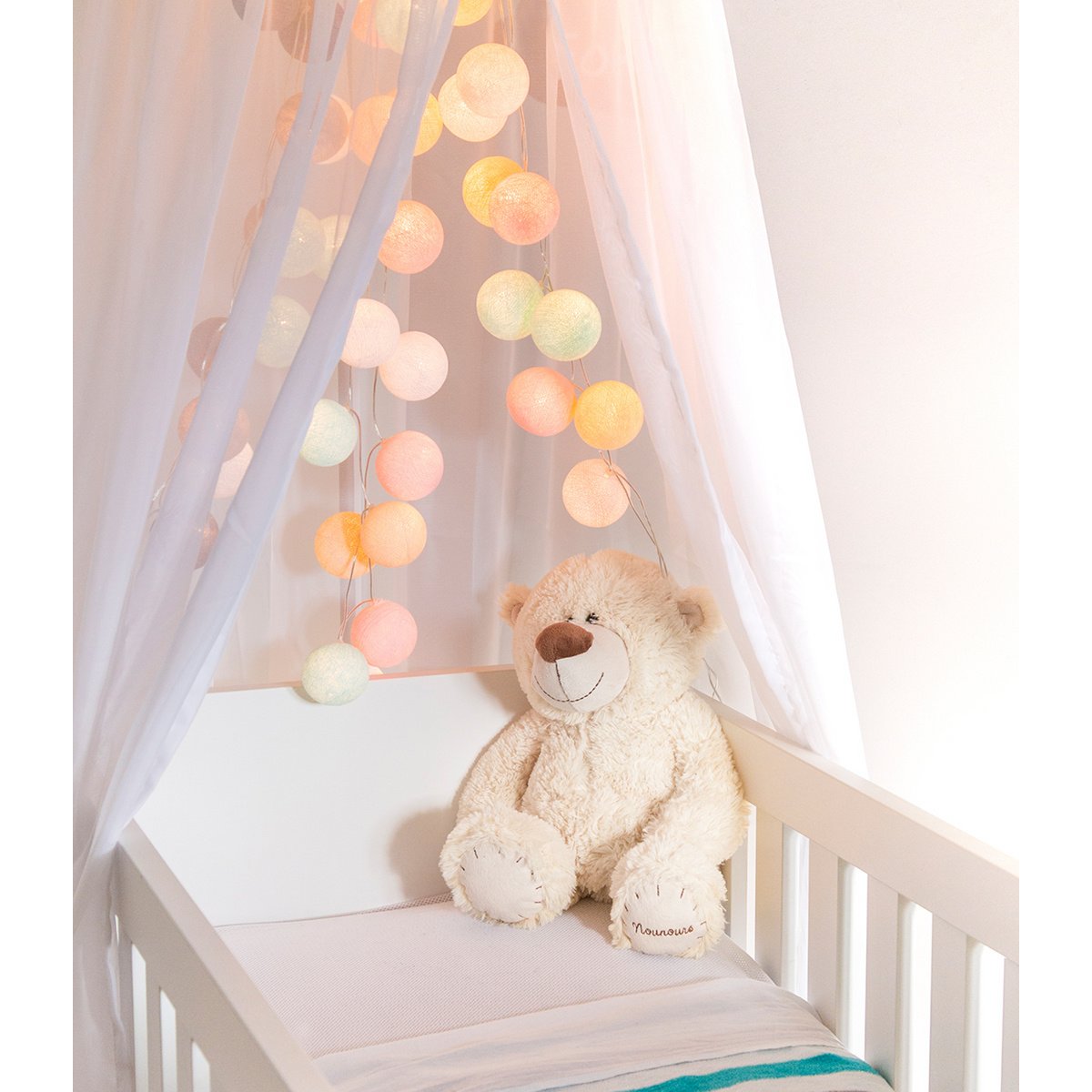 Cotton Ball Lights - Indoor regular Lichtslinger - Pastel - 35 cotton balls